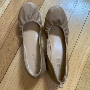 Women’s Size 7 Genuine Leather J. Crew tan ballet flats